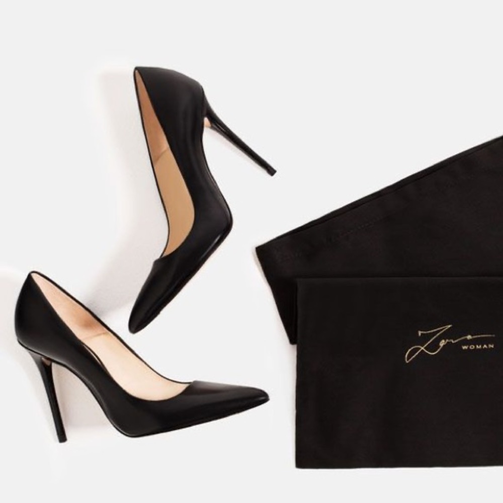 Zara Limited Edition High Heeled Leather Pumps